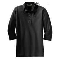 Ladies Silk Touch 3/4 Sleeve Polo Thumbnail