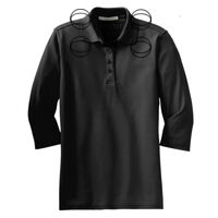 Ladies Silk Touch 3/4 Sleeve Polo Thumbnail