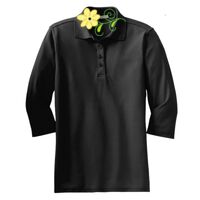 Ladies Silk Touch 3/4 Sleeve Polo Thumbnail