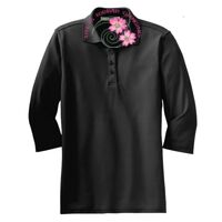 Ladies Silk Touch 3/4 Sleeve Polo Thumbnail