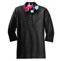 Ladies Silk Touch 3/4 Sleeve Polo Thumbnail