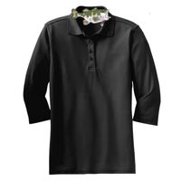 Ladies Silk Touch 3/4 Sleeve Polo Thumbnail